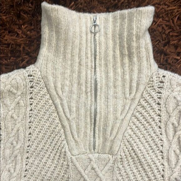 Sincerely Jules Cozy Oatmeal Cable Knit Sweater-XL (runs small) - Picture 3 of 6